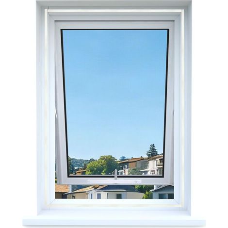 Moustiquaire Universelle Transparente avec Fermeture Éclair Apalus pour Fenêtres, en Maille Lavable et Découpable à la Taille Souhaitée 130x150 CM (Lot de 1, Blanc) (1/5)
