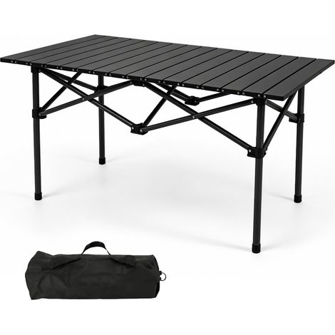Table de camping pliante, table de barbecue, 95 x 56 x 50 cm, table de jardin, table de balcon, table de voyage, pour jardin, plage, pique-nique, hauteur réglable (1/5)