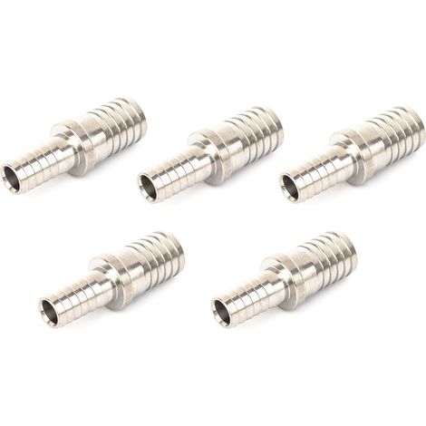 5 réducteur de tuyau cannelé de 10 mm à 14 mm - Raccord rond - Raccord de raccord - Eau fendue/Carburant/Air