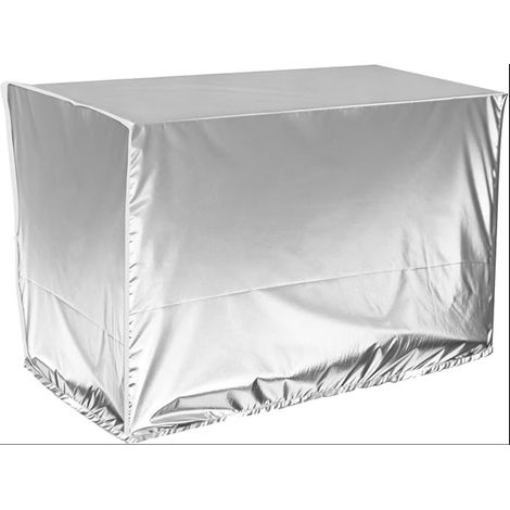 Couvercle de Climatiseur Extérieur Cache Clim Housse de Protection pour Unité Climatiseur Pompe a Chaleur Piscine 86x35x60cm Argenté (1/5)