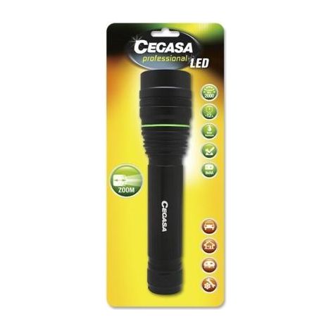 Torcia LED Cegasa in metallo 2000 lumen Zoom 3 modalità