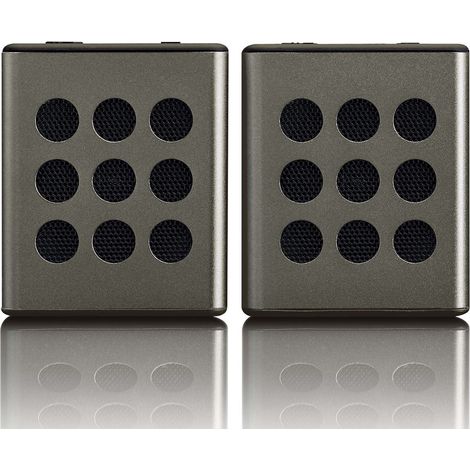 Bluetooth Stereo Speaker Set, 8-Hour Playtime, Grey (1/5)