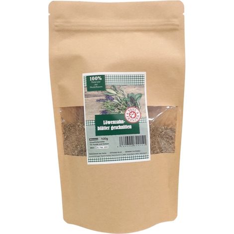 Feuilles de pissenlit bio pour chiens et chats 100 g Détox Calculs rénaux Maladies rénales Paul & Paulina