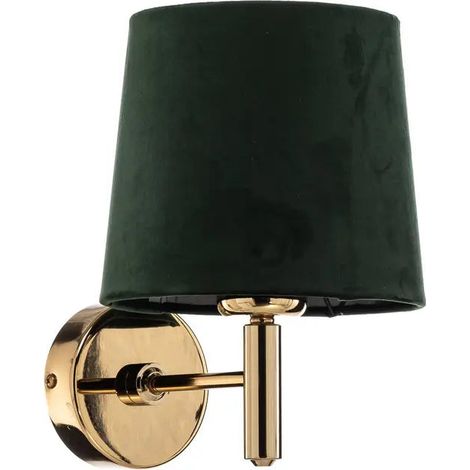 [NEUWERTIG] B-Ware Argon Wandleuchte Lampe Polo Plus Textilschirm Messing Grün