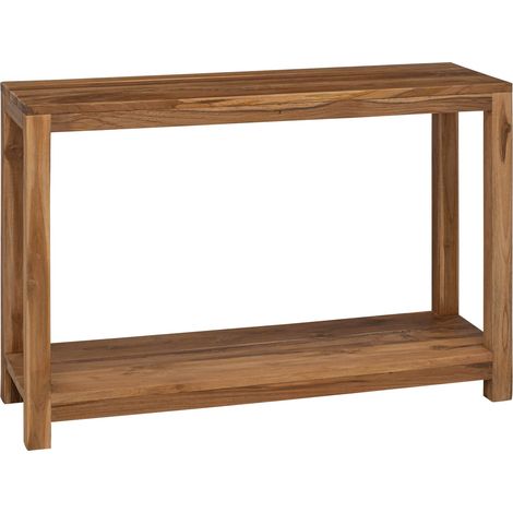 Konsolentisch Natur 110 x 35 x 75 cm Massivholz Teak vidaXL