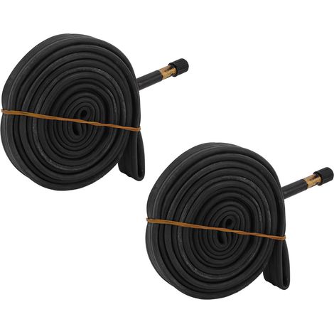 2 chambres à air vélo 700x23C caoutchouc butyle valve américaine 48mm pour remplacement VTT route (1/5)