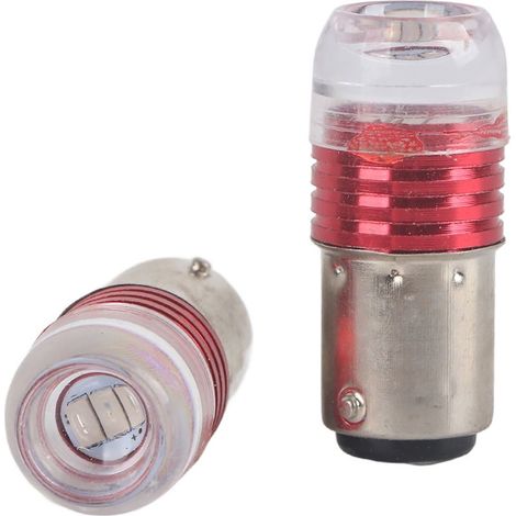 bombillas LED estroboscópicas rojas 1157 2357 para proyectores de luces de freno traseras de coche (1/5)