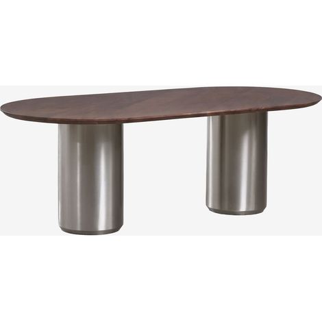 SKLUM Ovaler Esstisch 220x110 cm Luceida Mangoholz Dunkel (1/5)