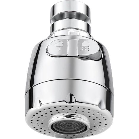 argenté,Aérateur pour robinet rotatif à 360 °, buse robinet cuisine, évier avec filtre régulateur de tête, 2 modes, aérateur robinet, atomiseur robinet, tête robinet de cuisine (1/5)
