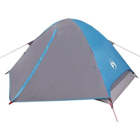 tente de camping double en dôme bleu imperméable