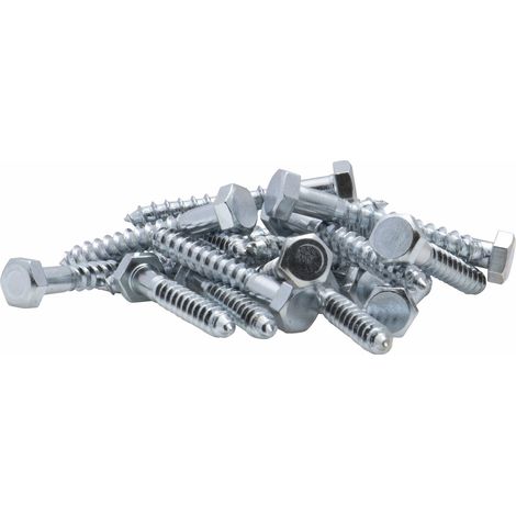 Tirefond tête hexagonale zingué Viswood 8x40 mm (x5 tirefonds)