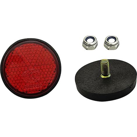 4 Catadioptres Moto Velo, Reflecteurs Arriere Vissable Securite Routiere (1/5)