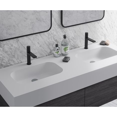 Grifería Monomando Lavabo Tube Negro (1/4)