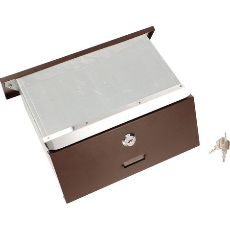KOTARBAU Boîte aux lettres 160mm - 295mm Marron Profondeur Réglable Pour Mur Clôture Façade De Bâtiment Nécessaire Pour Votre Maison (1/5)