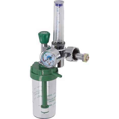 Inhalateur d'oxygène avec raccord russe à filetage interne G3/4, manomètre et débitmètre pour usage domestique en cas d'urgence. (1/5)