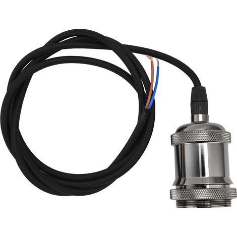 Hängelampen-Kabelset, benutzerfreundliches Hängelampen-Kabelset mit Stecker, schwarz mit Aluminiumverbinder für Hausbar und Küche (1/5)