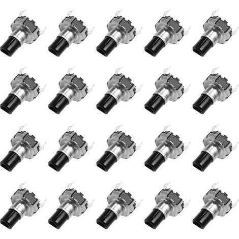 Adecuado para 20 codificadores de volumen de CD de navegación para automóviles EC12D1524403, con interruptor de botón pulsador, EC12 circular, 30 bits, 15 pulsos.