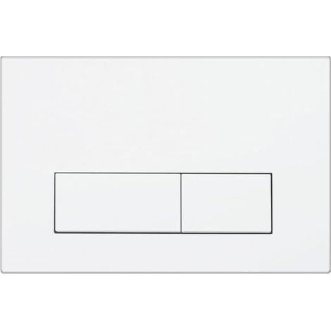 Placca di comando per WC, compatibile con Geberit Sigma, UP300 e UP320, con doppio scarico, completa di set di leve di scarico e telaio di installazione, dimensioni 245 × 164 mm. (Bianco) (1/5)