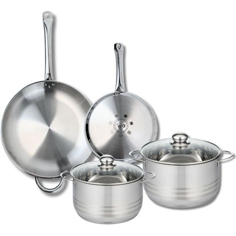 Ensemble de 2 Poêles de cuisson 24 et 32 cm et 2 faitouts 20 et 24 cm Elo Profi Brillant (1/5)