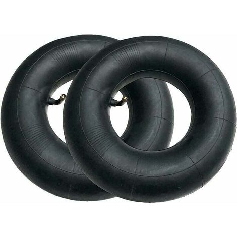 2pcs Pneu de Chambre à Air SéRies 4.10/3.50-4 Pouces pour Diable, Chariot, Chariot Manuel, Chariot de Jardin, Tondeuse à Gazon, Tube de Remplacement 4.10-4 (1/4)