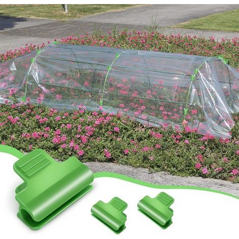 30pcs pinces à serre, clips pour plantes, couverture de ligne de film, tunnel, cadre d'ombrage, tige de filet de serre, pinces pour support d'extension de plantes de saison (11 mm) (1/5)