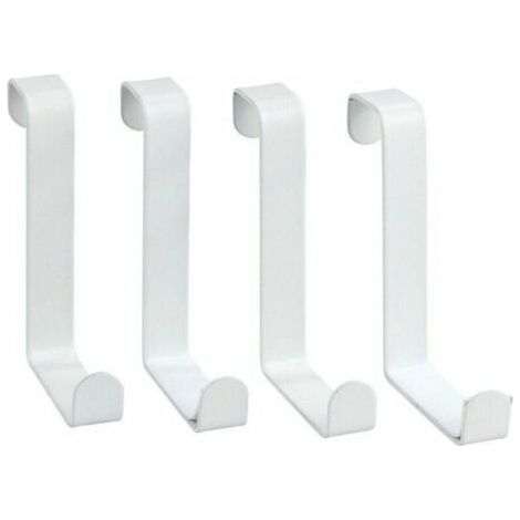 Cintres de porte blancs, 4 pièces, mat (1/2)