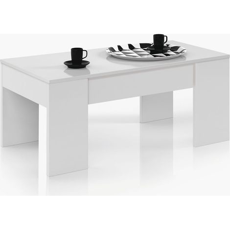 Mesa Centro elevable Flow Blanco Artik (1/4)