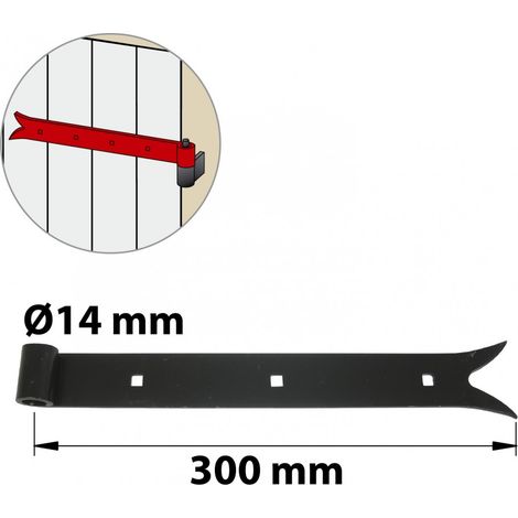 Bisagra de acero prepintado, Al.35 x L.300 x P.22 mm AFBAT