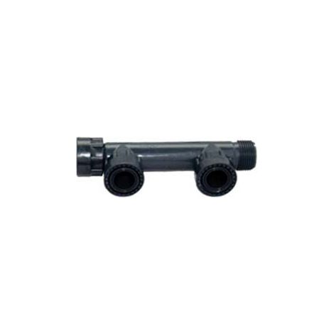 RACCORDI MANIFOLD PVC CON ORING- - 2 uscite con ghiera 1 - 2 pezzi RAIN