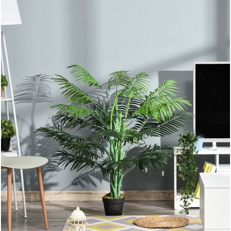 Palma artificiale 125 cm con 18 fronde in vaso, verde HAVRYA (1/5)