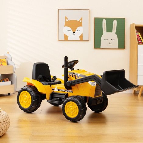 Escavatore mobile per bambini con pala da scavo regolabile per bambini dai 3 agli 8 anni giallo