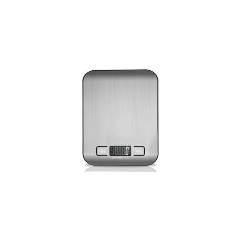 Digitale Küchenwaage, elektronische 5-kg-Kochwaage aus Edelstahl, ultradünne Lebensmittelwaage - Crezuo (1/4)