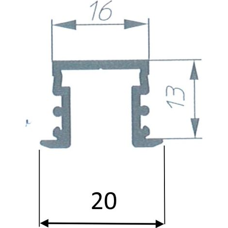 PROFILO SUPERIORE INCASSO SLIDING x mod.LUPO MT 3 (1/2)