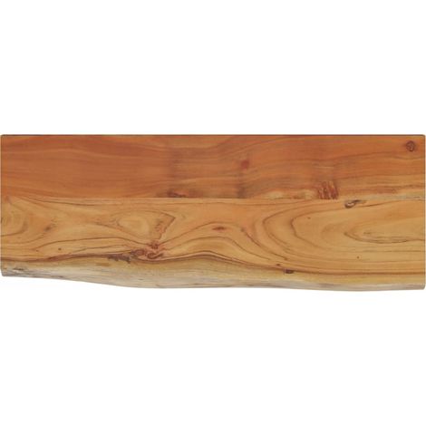 Étagère murale rectangulaire massif acacia bordure assortie