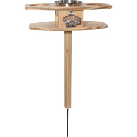 Table A Vin Extérieur - Support Vin Portable En Bois - Pour Pique-Nique Camping Barbecue Jardin - Hauteur 54 cm - 1 Pièce (1/5)