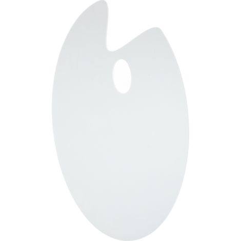Palette de peinture acrylique transparente, plateau de mélange ovale épais et antiadhésif avec trou pour le pouce. (1/5)