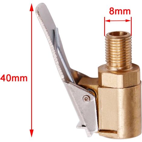 Adaptateur de valve de gonflage pour pneu de voiture, raccord de serrage, en laiton, 8 mm, pour pompe à air. Livraison directe.-AquaForge