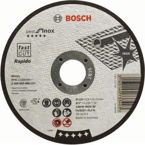 Bosch PRO Stainless Steel and Metal Trennscheibe 125 x 0,8 x 22,23 mm - 2608603488 (1/5)