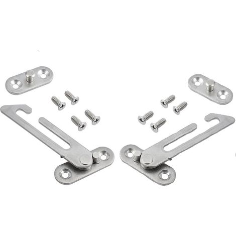 Lot de 2 verrous entrebâilleurs de fenêtre en acier inoxydable pour fenêtre UPVC (gaucher et droitier)