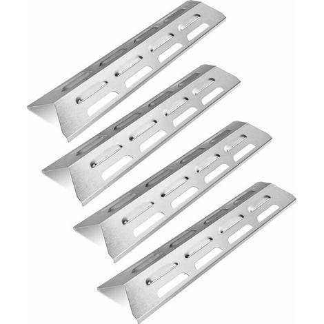 Bouclier thermique de remplacement 41 cm – Acier inoxydable – Lot de 4 pièces pour grils à gaz – Diffusion de chaleur uniforme (1/5)