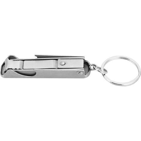 Coupe-ongles multifonction 2-en-1 inox décapsuleur tournevis (1/5)