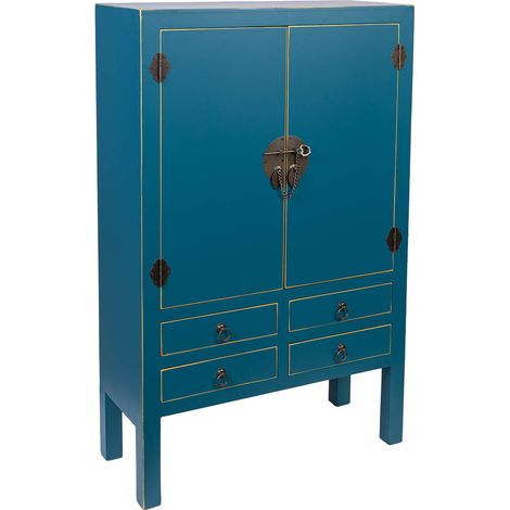 Armario de madera de 4 cajones y 2 puertas 63x26x100 (1/5)