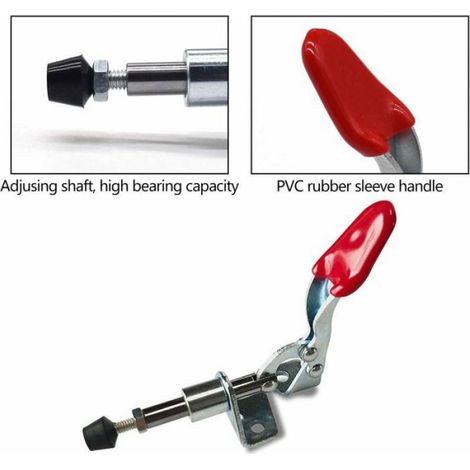 Pinces à Bascule, 2 Pièces Maintien Push Pull Action Outil À Main Bascule Outil Main Dégagement Rapide Pince Manuelle Loquet Lev (1/4)