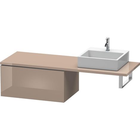 Consolle bassa L-CUBE 820x547x400mm cappuccino lucido