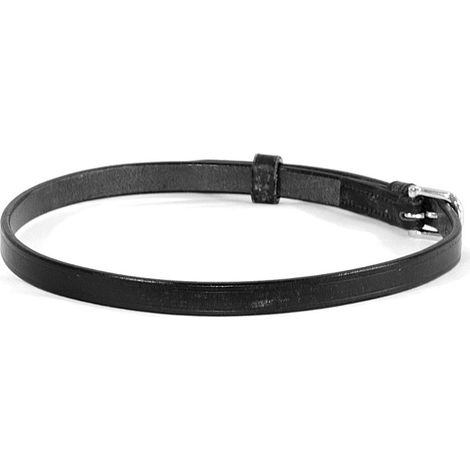 Cob, Nero: Lacciolino chiudibocca per cavalli in cuoio regolabile modello Flash Strap
