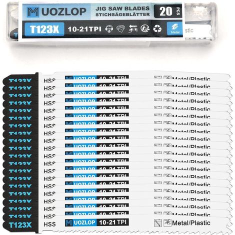 Stichsägeblätter T Schaft Set Metall Koffer Zubehör 20tlgT123X (1/5)