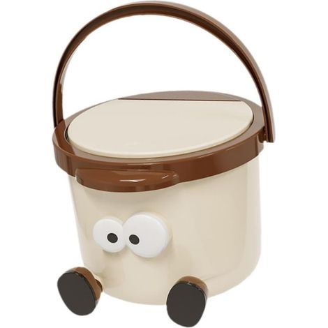 Petite Poubelle élégante avec Couvercle à Pression pour Bureau, vanité, Maison, Cuisine (1/5)