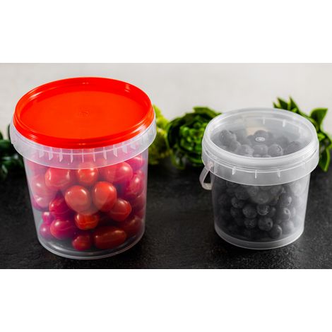Seau en plastique avec couvercle 600 ml 1 pc. (1/3)