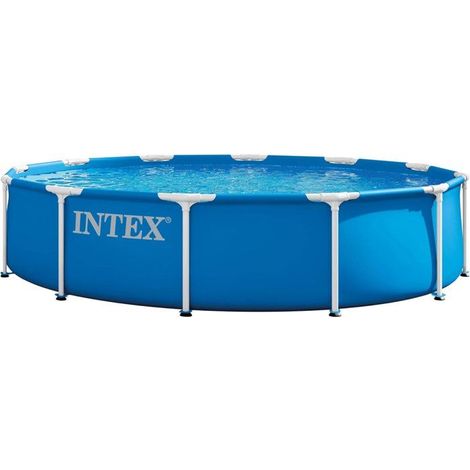 Kit Piscine hors sol tubulaire INTEX - Metal Frame - 366 x 76 cm - Ronde (avec pompe de filtration) - 28212ND
