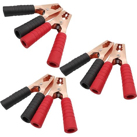 3 Paires Pinces de câble de démarrage de Batterie 200 A,Pinces Crocodiles Robustes,Pince de suralimentation pour câbles de démarrage,Pinces de Chargeur de Batterie de Voiture,pour véhicule (1/5)